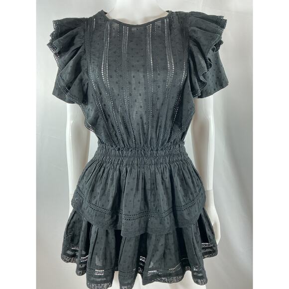 Loveshackfancy 'Natasha' Black Cotton Dress Size XS - Picture 2 of 4